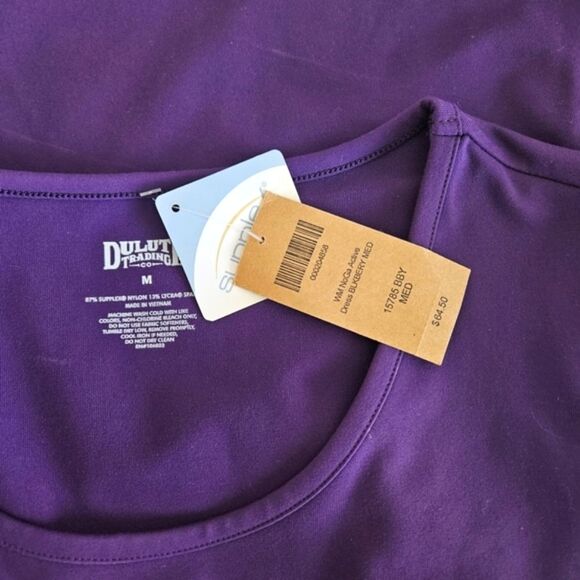 NWT Duluth NoGA Active Short Sleeve Stretch Dress Purple Blackberry Women Medium - Picture 5 of 5